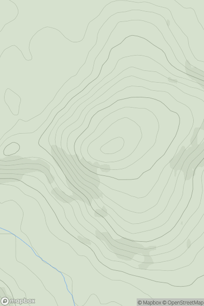 Thumbnail image for Castle Hill [Welshpool to Hay-on-Wye] [SO007685] showing contour plot for surrounding peak